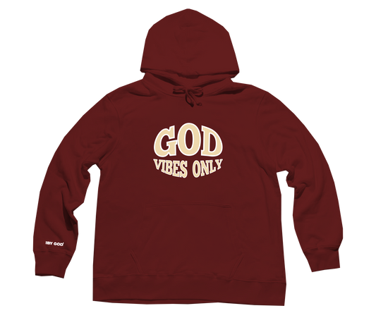 God Vibes Only Hoodie - Wine